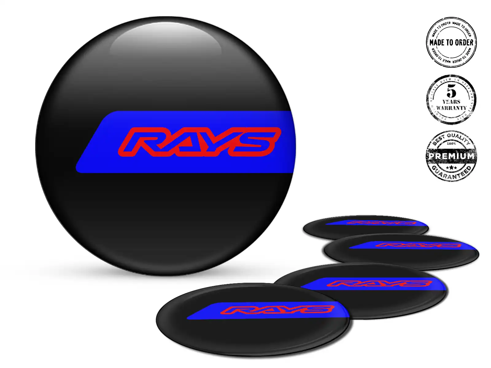 Rays Felgensticker Variante Gewölbtes Label-Stil